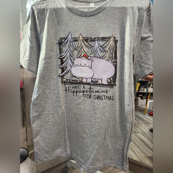 I want a hippopotamus for Christmas Shirt. - Picture 2 of 2